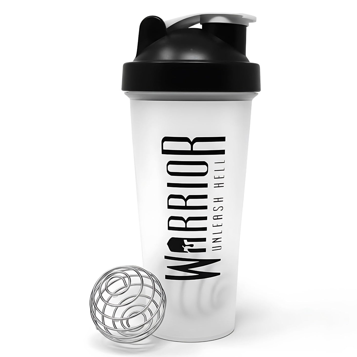 Warrior Protein Shaker 600ml Warrior Proteinshake Becher mit Draht Mixball