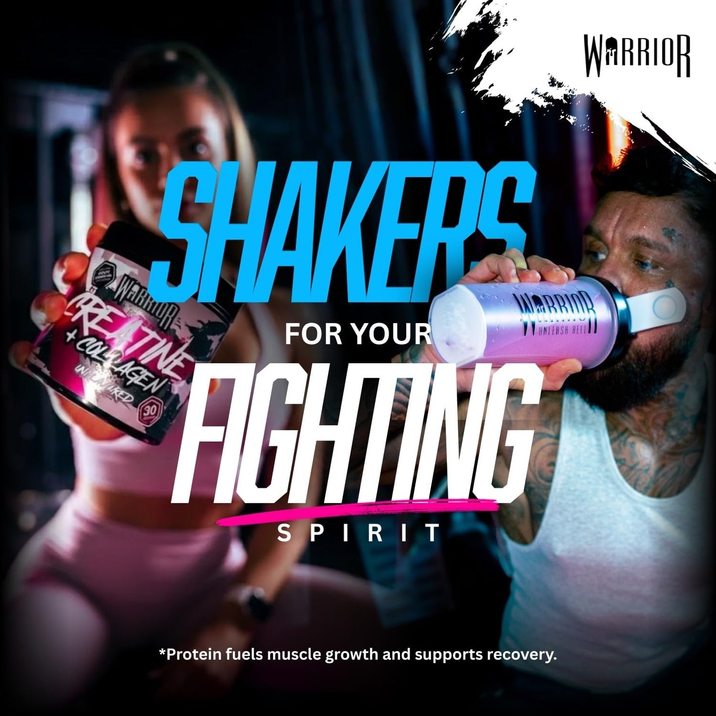 Warrior Protein Shaker 600ml Warrior Proteinshake Becher mit Draht Mixball