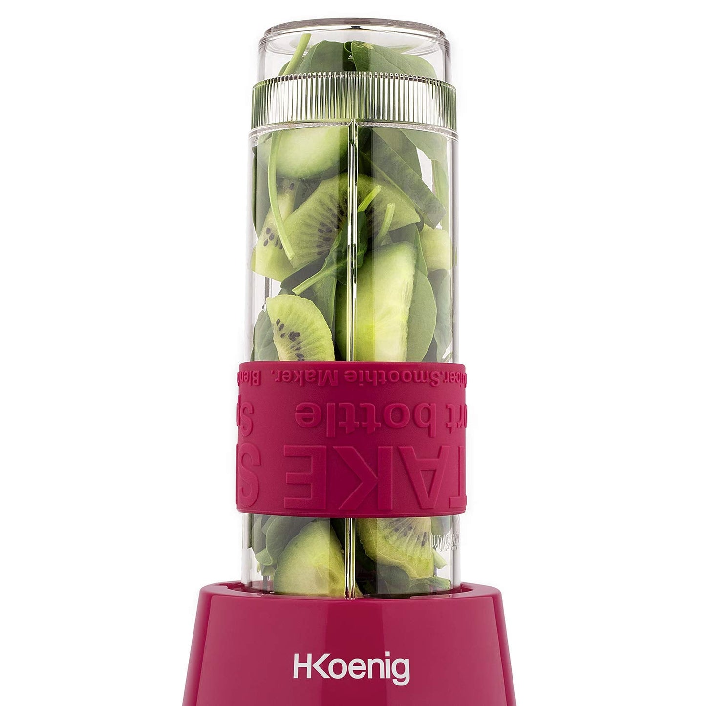 H.Koenig SMOO10 Mini Smoothie Maker H.Koenig Smoothie Mixer kompakt mit Flaschen Rosa